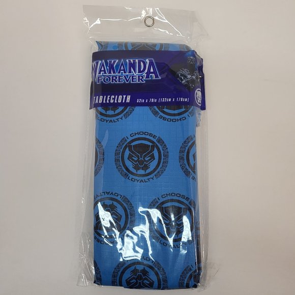 Marvel Other - Marvel Black Panther Wakanda Forever Tablecloth 52x70in Blue Black New Party